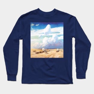 Covered Wagons by NC Wyeth Long Sleeve T-Shirt